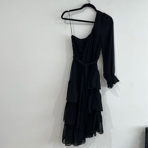 Lalavon ruffled black dress